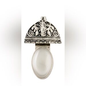 Rebecca Collins Silver-tone Pendant/Scarf Ring